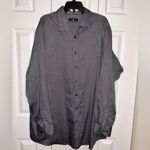 Hart Schaffner Marx Men’s Long Sleeve Collared Button Down Dress Shirt 2XT
